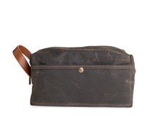 Load image into Gallery viewer, extra large waxed canvas dopp kit
