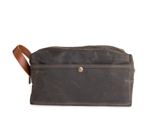 extra large waxed canvas dopp kit