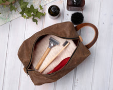 Load image into Gallery viewer, open extra large dopp kit with toiletries
