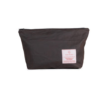 Load image into Gallery viewer, brown wax canvas zipper pouch
